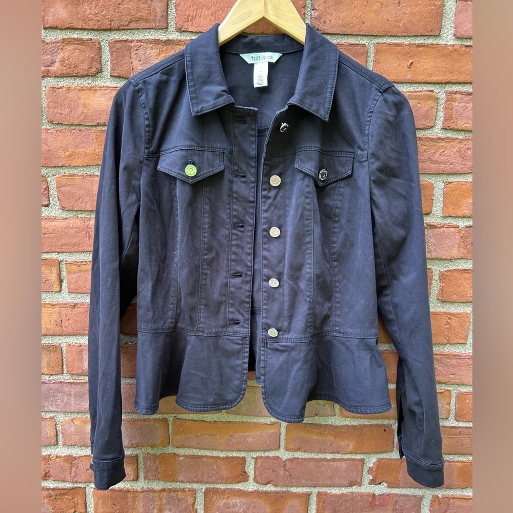 White House Black Market Black Peplum Jacket Blazer